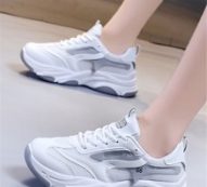 Colorblock Lace Up Front Sneakers