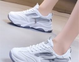 Colorblock Lace Up Front Sneakers