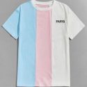 Colorblock Letter Graphic Tee