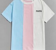Colorblock Letter Graphic Tee