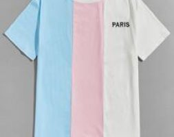 Colorblock Letter Graphic Tee
