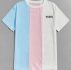 Colorblock Letter Graphic Tee