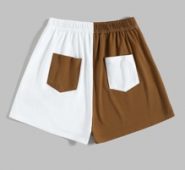 Colorblock Pocket Patched Shorts
