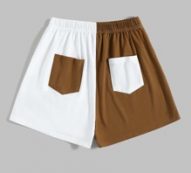 Colorblock Pocket Patched Shorts