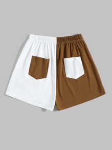 Colorblock Pocket Patched Shorts