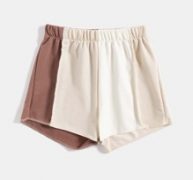 Colorblock Print Seam Front Shorts