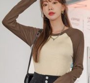 Colorblock Raglan Sleeve Tee