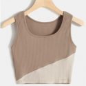 Colorblock Rib-Knit Tank Top