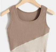 Colorblock Rib-Knit Tank Top