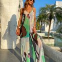 Colorblock Sheer Cover Up