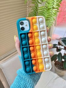 Colorblock Silicone Decompression Phone Case