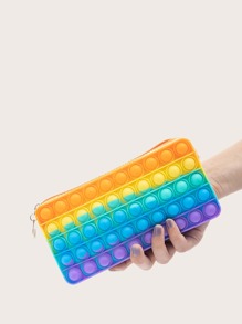 Colorblock Silicone Long Wallet