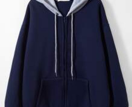 Colorblock Zip Up Drawstring Pocket Hoodie