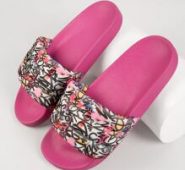 Colorful Abstract Print Slip-On Sandals