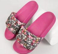 Colorful Abstract Print Slip-On Sandals