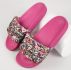 Colorful Abstract Print Slip-On Sandals