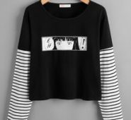 Comics Graphic 2 In 1 Striped Tee