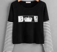 Comics Graphic 2 In 1 Striped Tee