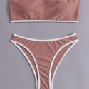 Contrast Binding Bikini Swimsuit