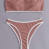 Contrast Binding Bikini Swimsuit