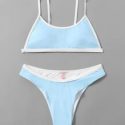 Contrast Binding Bikini Swimsuit