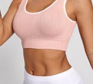 Contrast Binding Sports Bra