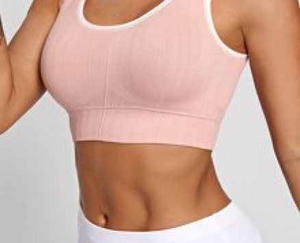 Contrast Binding Sports Bra