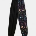 Contrast Cartoon Graphic Sweatpants