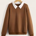 Contrast Collar Sweatshirt