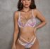 Contrast Colorful Lace Bow Detail Lingerie Set