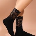 Contrast Lace Crew Socks