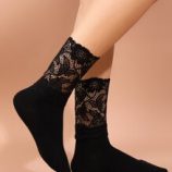 Contrast Lace Crew Socks