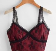 Contrast Lace Crop Cami