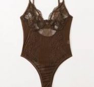 Contrast Lace Teddy Bodysuit