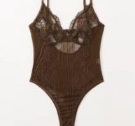 Contrast Lace Teddy Bodysuit