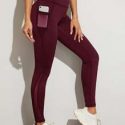 Contrast Mesh Side Pocket Sports Leggings