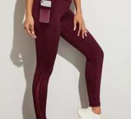 Contrast Mesh Side Pocket Sports Leggings