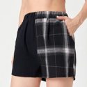 Contrast Plaid Shorts