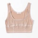 Contrast Stitching Crop Tank Top