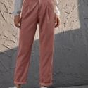 Corduroy High Rise Straight Pants