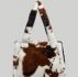 Cow Print Fluffy Shoulder Tote Bag