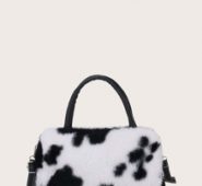 Cow Print Satchel Bag