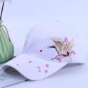 Crane Graphic Embroidery Baseball Cap