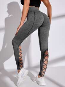 Criss Cross Cut Out Sports Leggings