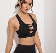 Criss Cross Front Backless Sports Bra