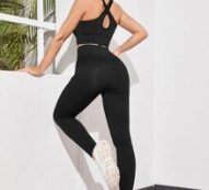 Crisscross Back Solid Sports Set