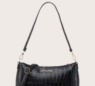 Croc Embossed Baguette Bag