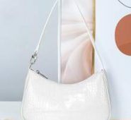 Croc Embossed Baguette Bag
