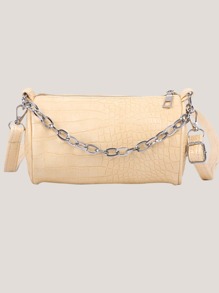 Croc Embossed Chain Bag