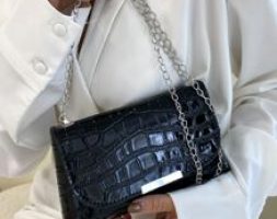 Croc Embossed Crossbody Bag